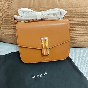 DeMellier Brown Crossbody Bag with Gold Accent
